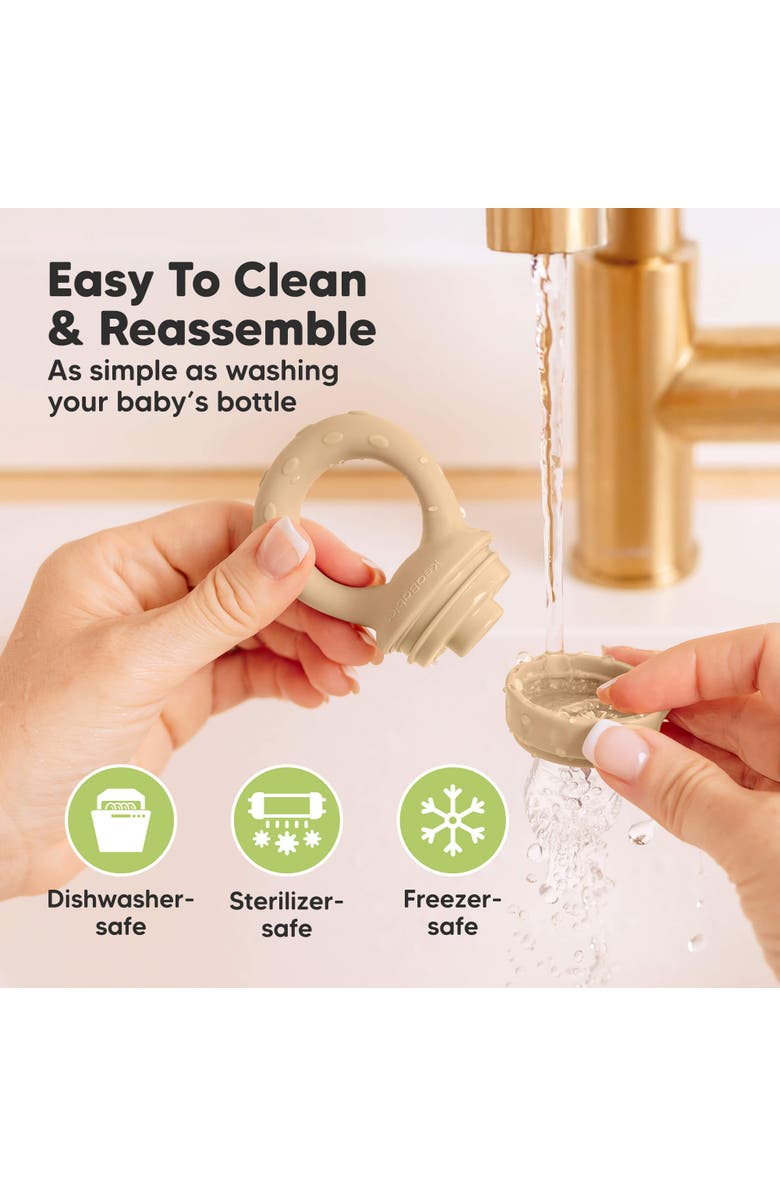 KeaBabies 2-Pack Lil' Prep Baby Food Feeders, Alternate, color, Terracotta