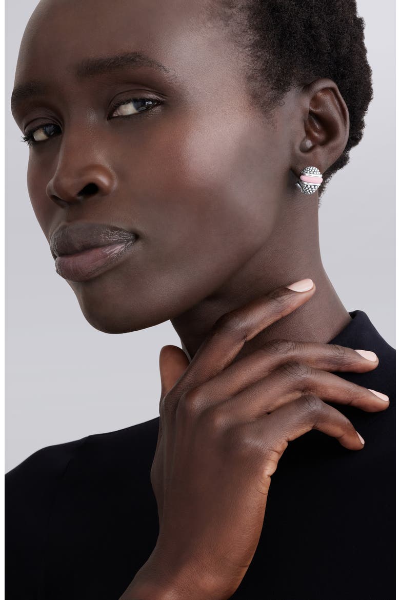 Pink Caviar Stud Earrings (Nordstrom Exclusive), Alternate, color, PINK