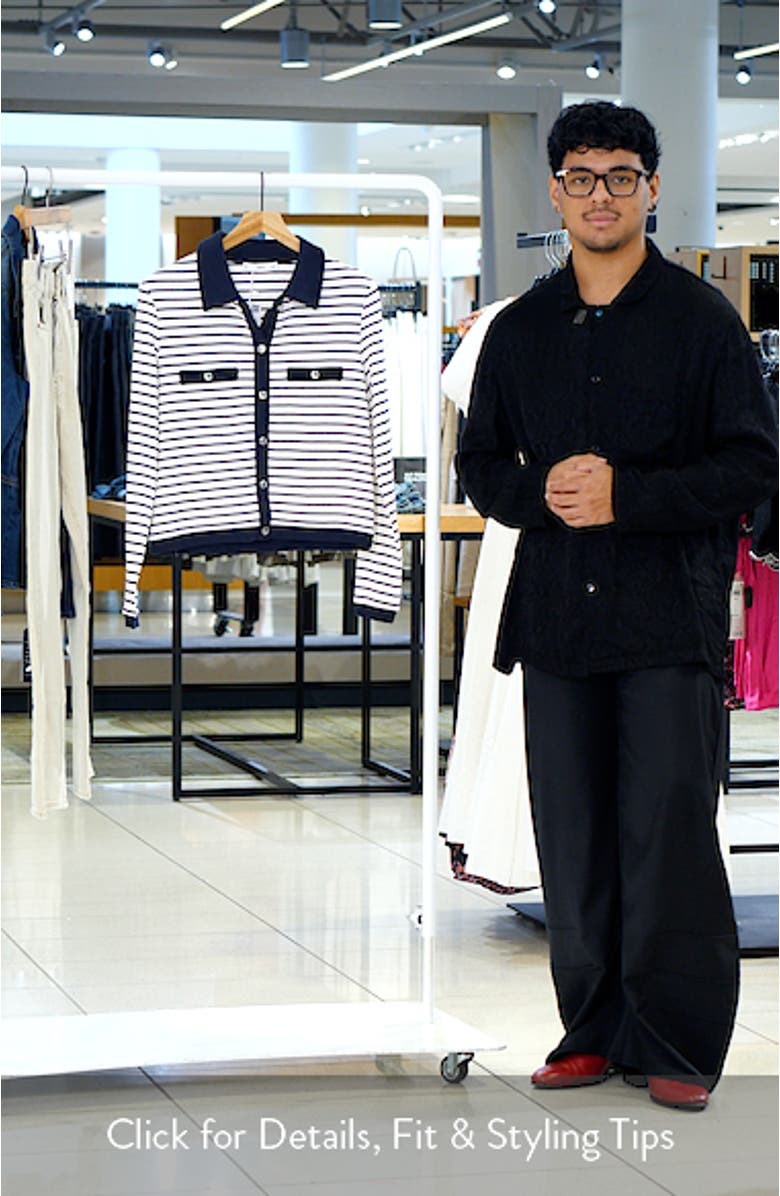 Stripe Cotton Cardigan, sales video thumbnail