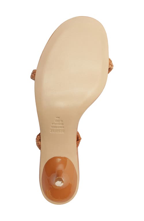 Shop Schutz Taliah Woven Strap Kitten Heel Slide Sandal In Cuoio Brown