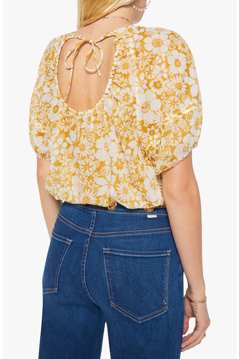 The Party in the Back Floral Cotton Crop Top, Alternate, color, FLORAL NOTES