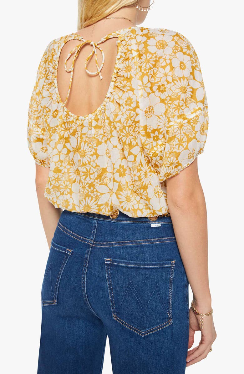 MOTHER The Party in the Back Floral Cotton Crop Top, Alternate, color, Floral Notes
