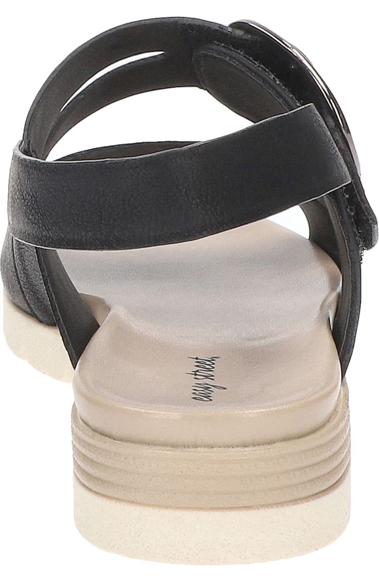 EASY STREET <p>Daydream Faux Leather Sandal (Women)</p>, Alternate, color, Black