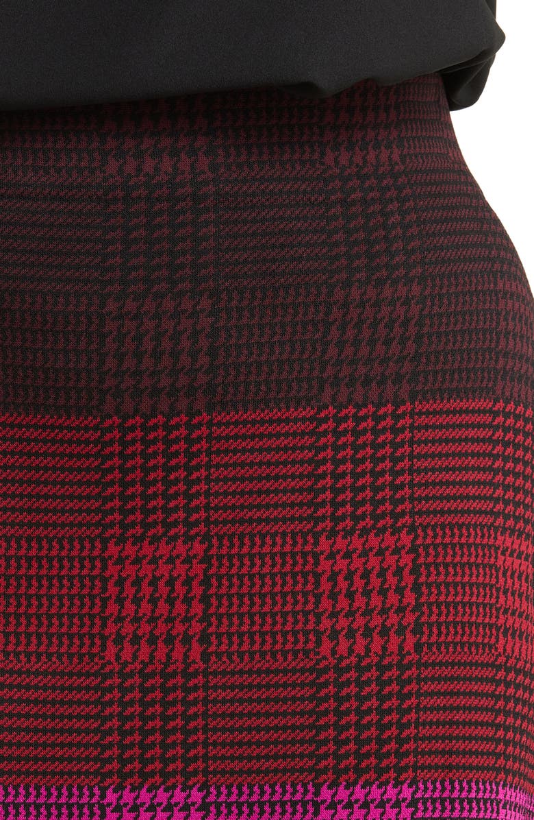 Marina Rinaldi x Mary Katranzou Check Jacquard Piqué Sweater Skirt, Alternate, color, 