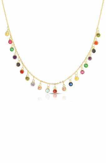 Cubic Zirconia Charm Necklace