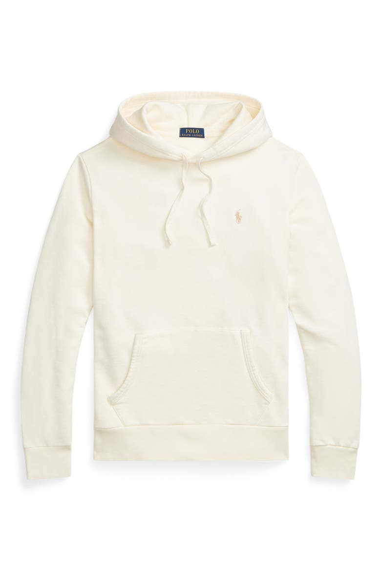 Loopback Cotton Fleece Hoodie, Alternate, color, CLUBHOUSE CREAM