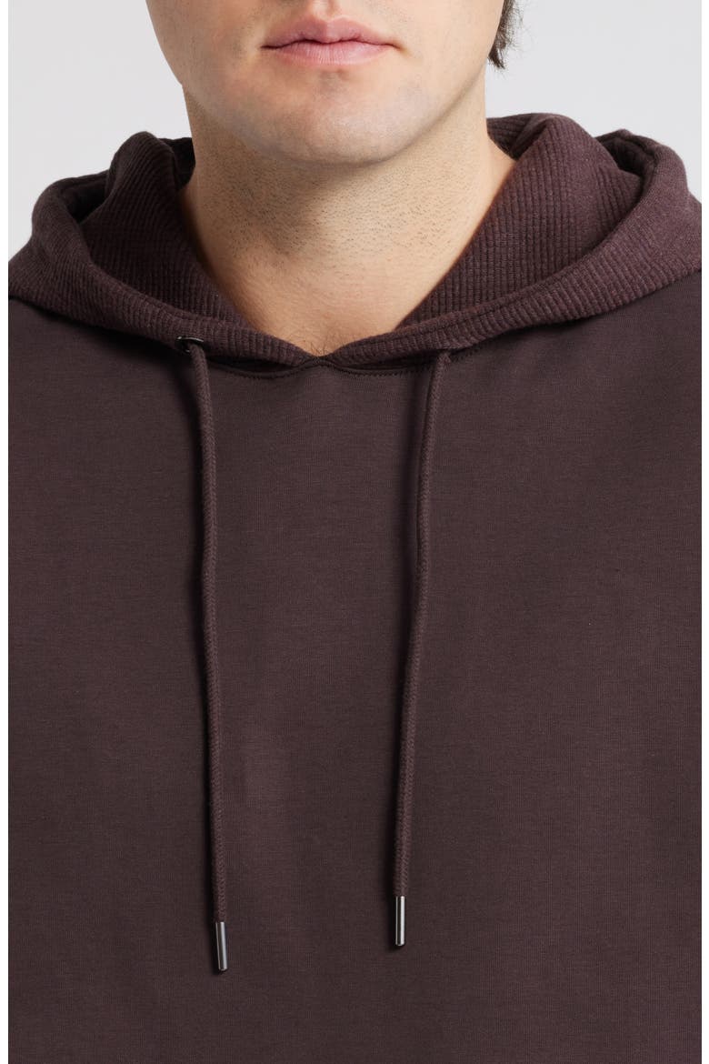 Melangé Hoodie, Alternate, color, BORDEAUX