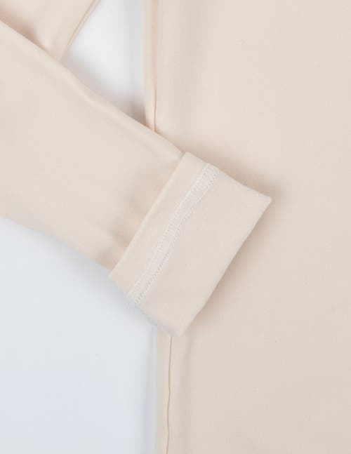 Leveret Kids Solid Thermal Pajamas In Gold