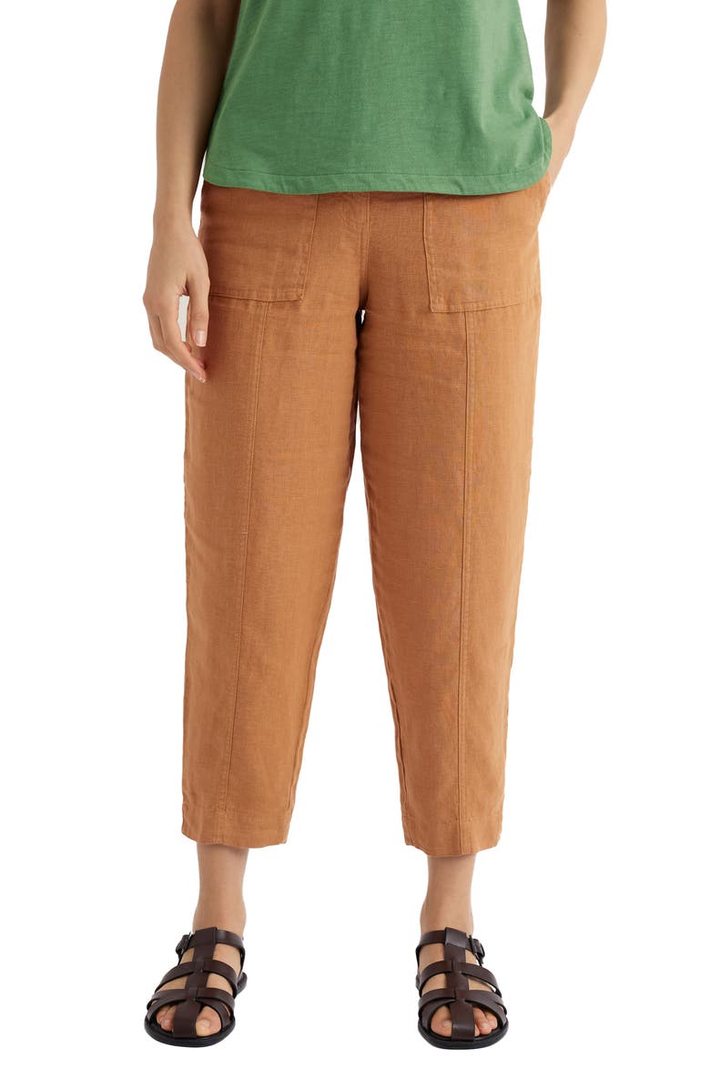 Seasalt Cornwall Saltings Cropped Linen Pants, Main, color,