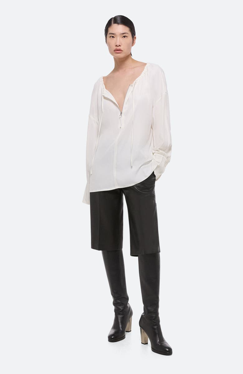 Helmut Lang Reversible Long Sleeve Drawstring Top, Alternate, color, Ivory