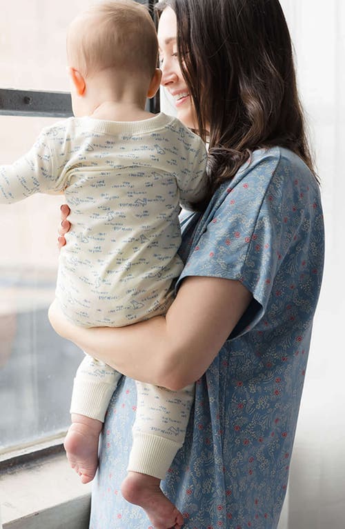 Shop Mightly 100% Organic Cotton Print Snug Fit Baby Pajamas In Bunny Hop