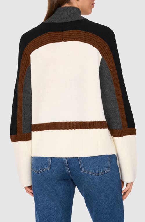 HALOGEN HALOGEN® COLORBLOCK MOCK NECK SWEATER