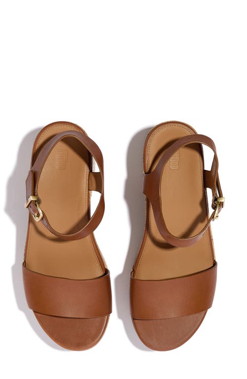 Fitflop Platfforms Ankle Strap Platform Wedge Sandal In Deep Tan