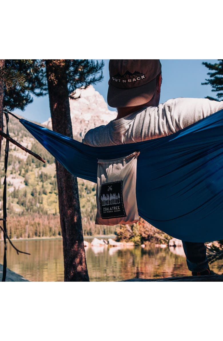 Coalatree Loafer Single Hammock, Alternate, color, Blue/Grey