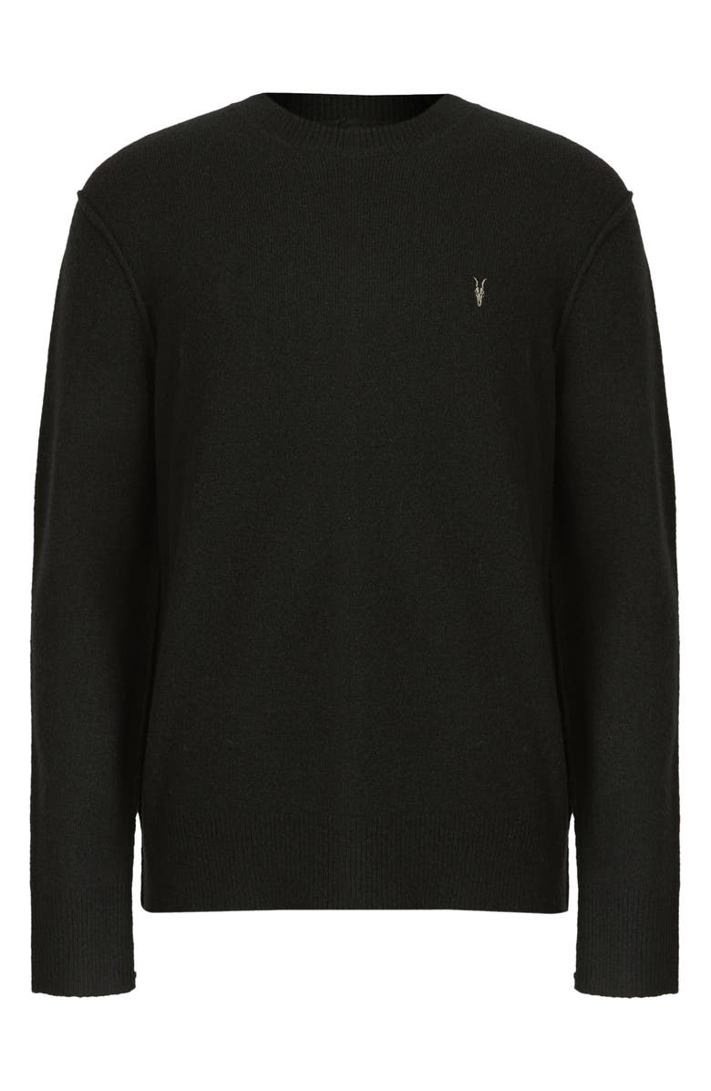 AllSaints Statten Crewneck Sweater, Alternate, color, Black