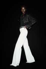 H&M Belted bootcut pants