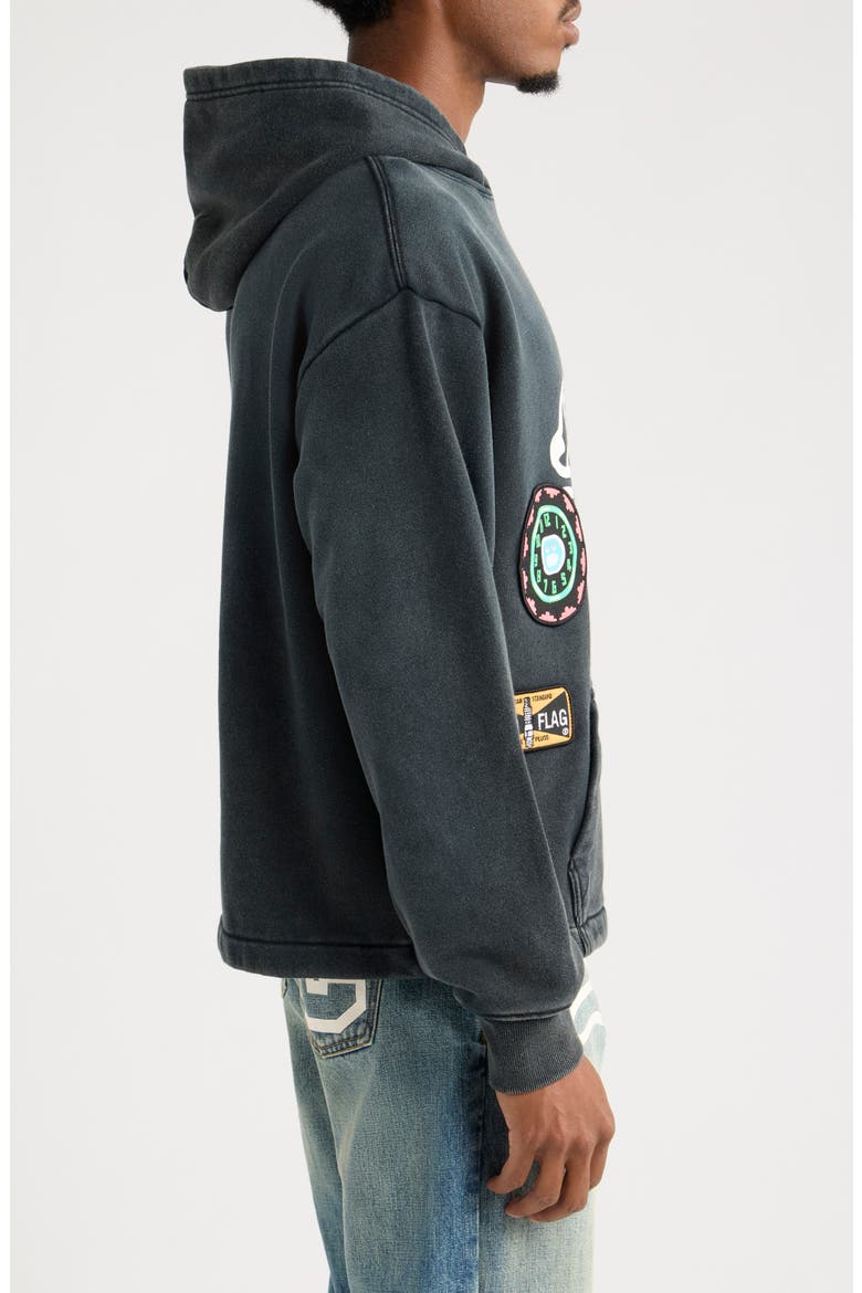 Bacon Cotton Graphic Hoodie, Alternate, color, JET SET