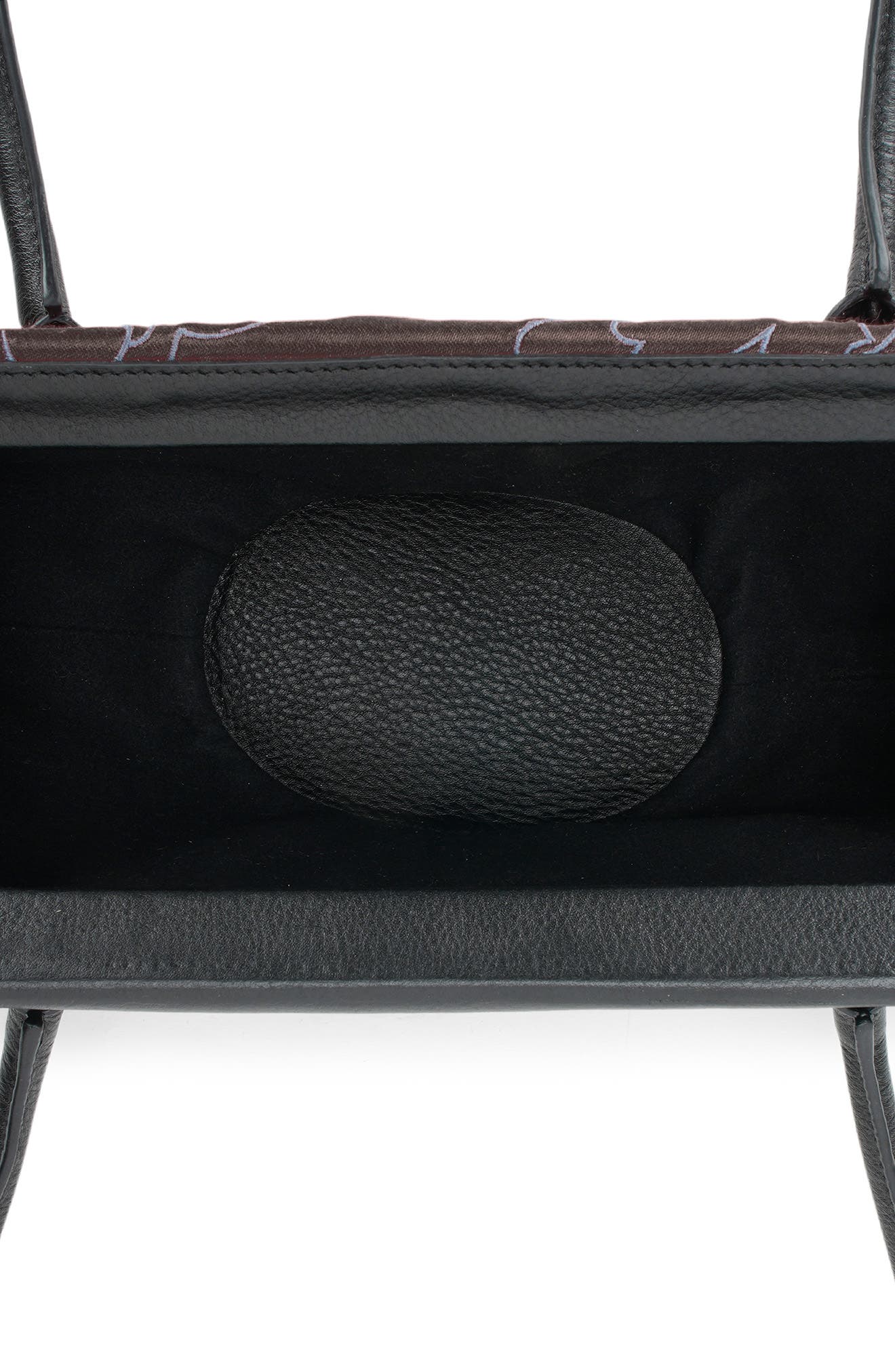 Elizabeth Mini Floral Quilted Leather Baguette Bag, Alternate, color, BLACK/ CACAO