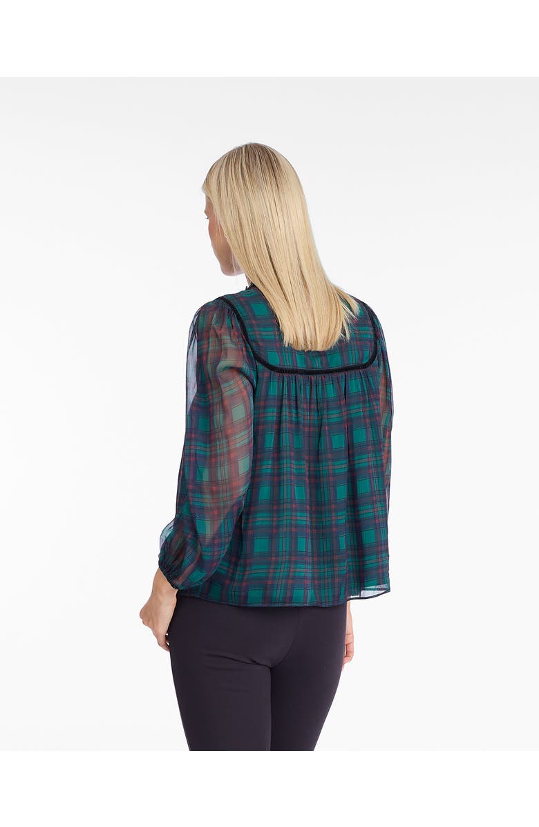 Draper James Bow Long-Sleeve Top, Alternate, color, Green Multi