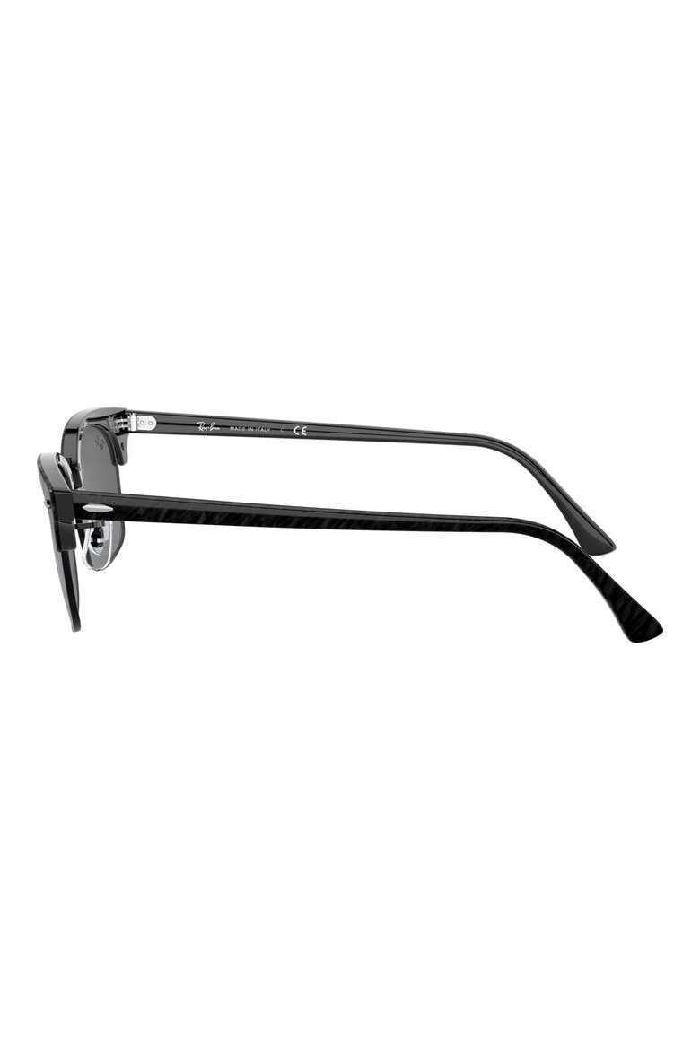 Clubmaster 52mm Rectangular Sunglasses, Alternate, color, TOP BLACK