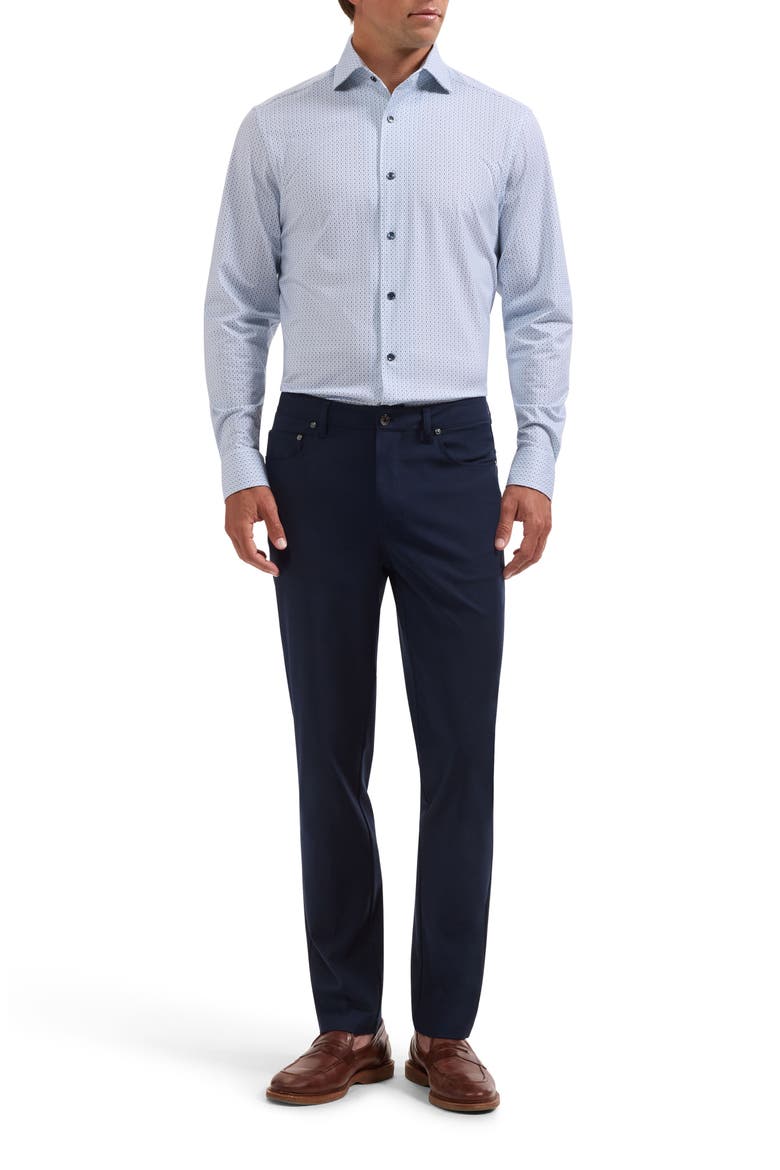 Devon OoohCotton® Geo Print Button-Up Shirt, Alternate, color, AIR BLUE