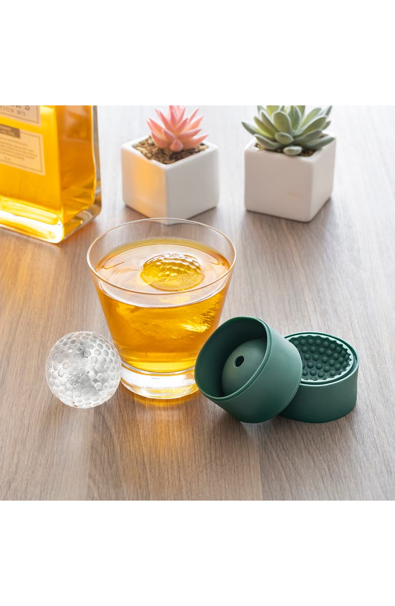 Kikkerland Design Set of 2 Golf Ball Ice Cube Molds, Alternate, color, Multi