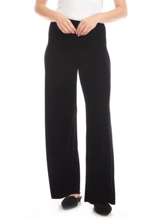 Velvet Wide Leg Pants