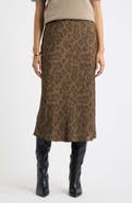 Nordstrom Bias Cut Satin Skirt