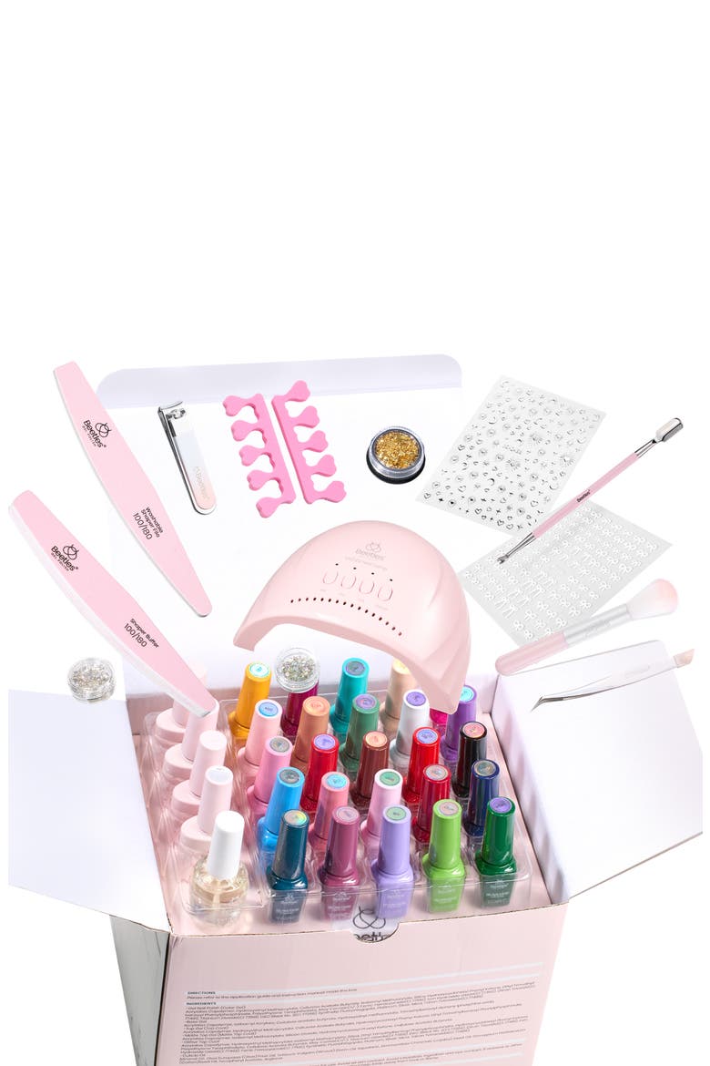 25 Colors 51 Pcs Gel Nail Manicure Studio Kit with UV Light, Alternate, color, None