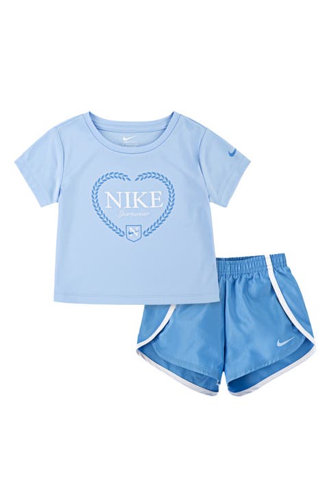 Kids' Dri-FIT Game, Swoosh, Match! T-Shirt & Shorts Set (Toddler & Little Kid)