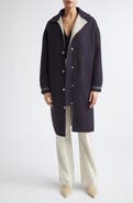 Eleventy Long Wool Bomber Coat