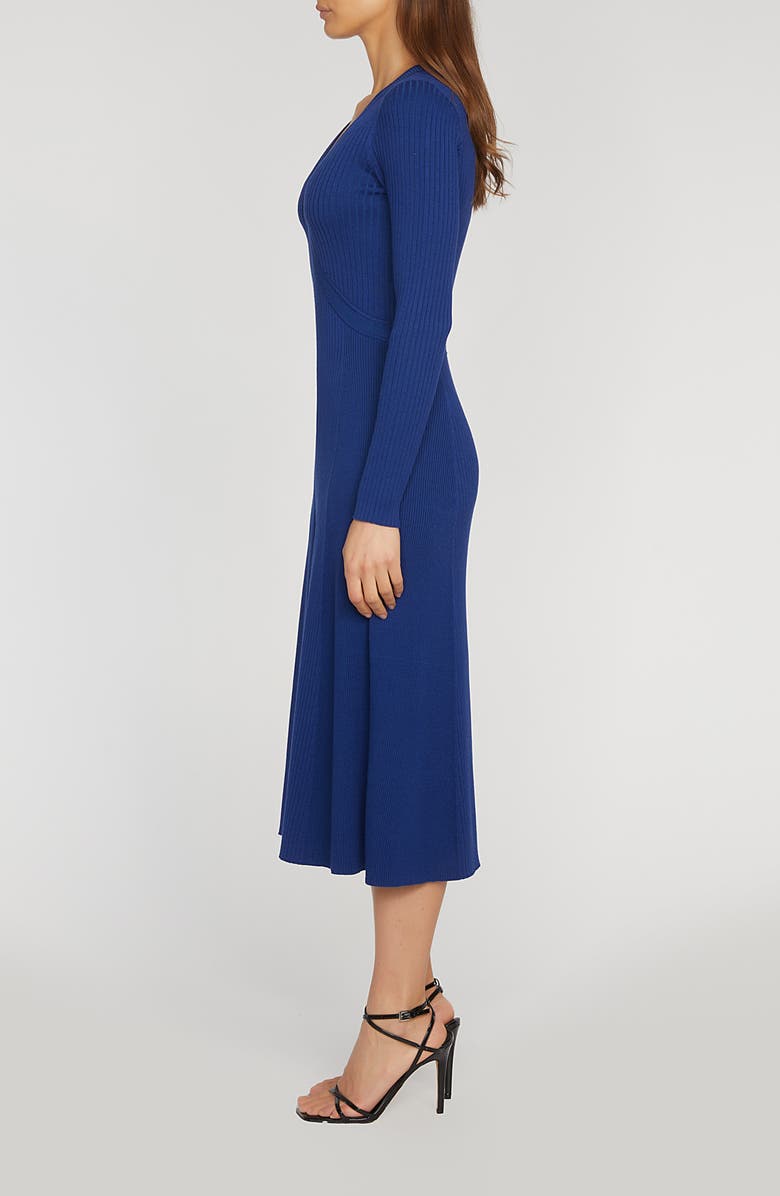Elie Tahari The Vanessa Long Sleeve Rib Sweater Dress, Alternate, color, 