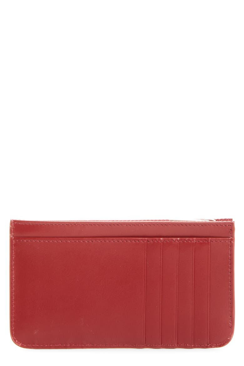 Bettina Leather Zip Card Case, Main, color, R959 EMPIRE/ SILVER
