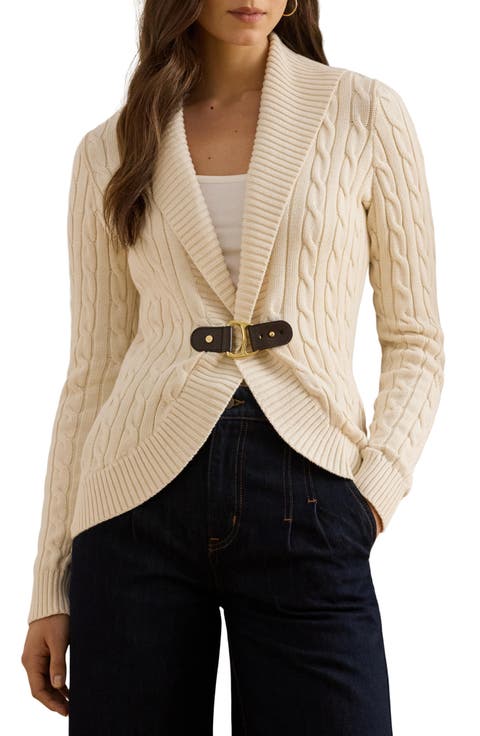 Gassed Cable Stitch Belted Cardigan
