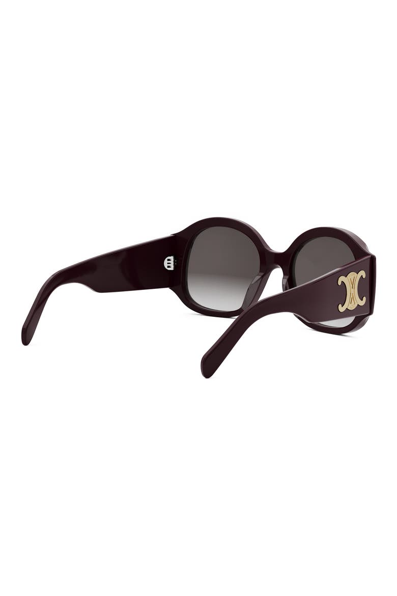 Maxi Triomphe 54mm Round Sunglasses, Alternate, color, SHINY DARK BROWN / BROWN
