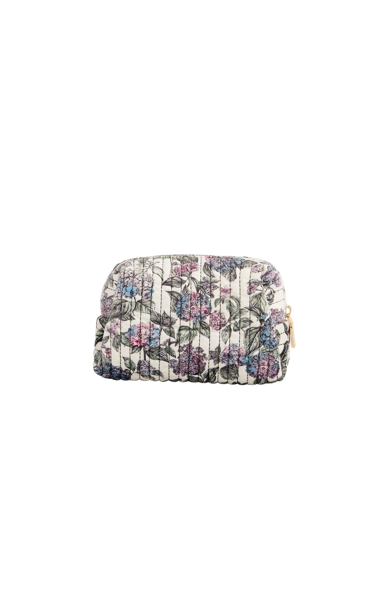 Fable England Hydrangea Small Quilted Makeup Bag, Alternate, color, Purple