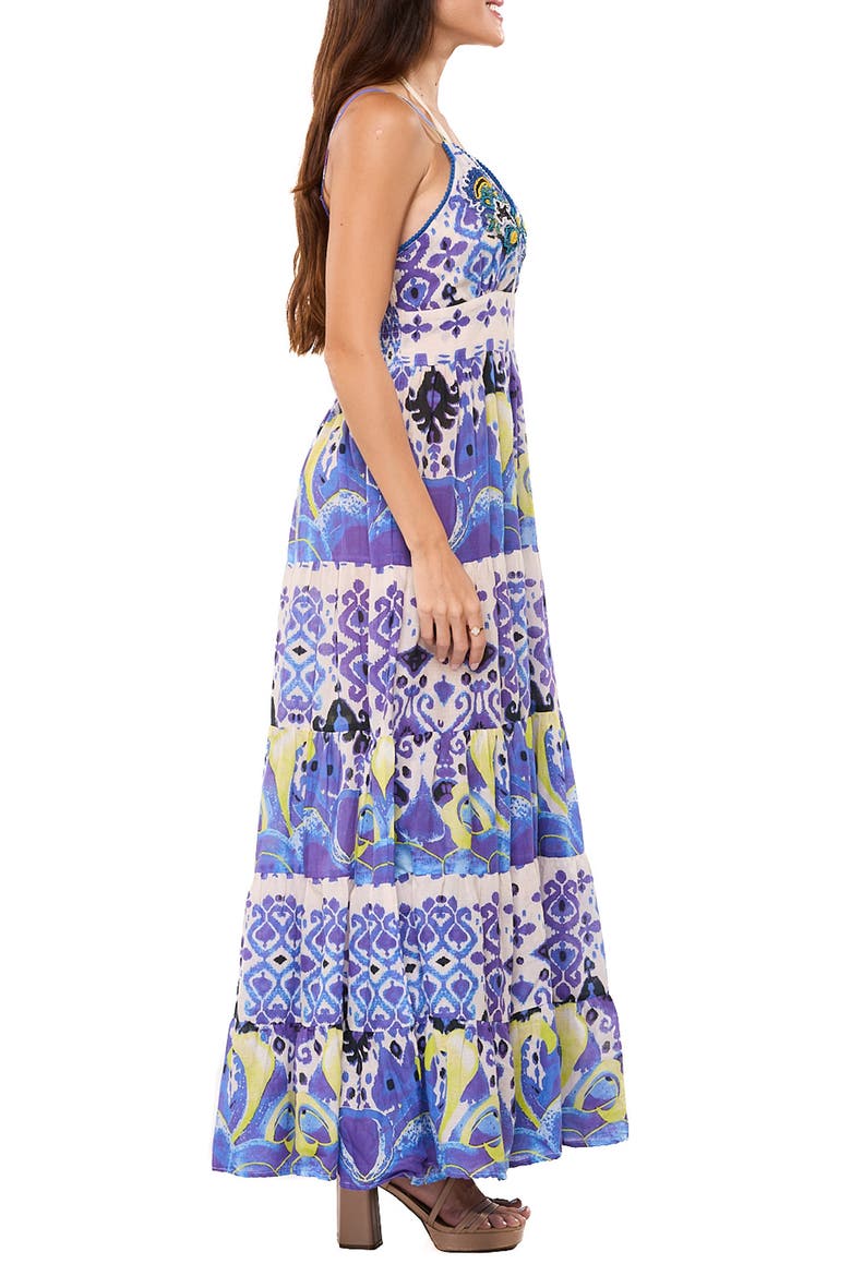 Beaded Maxi Dress, Alternate, color, BLUE