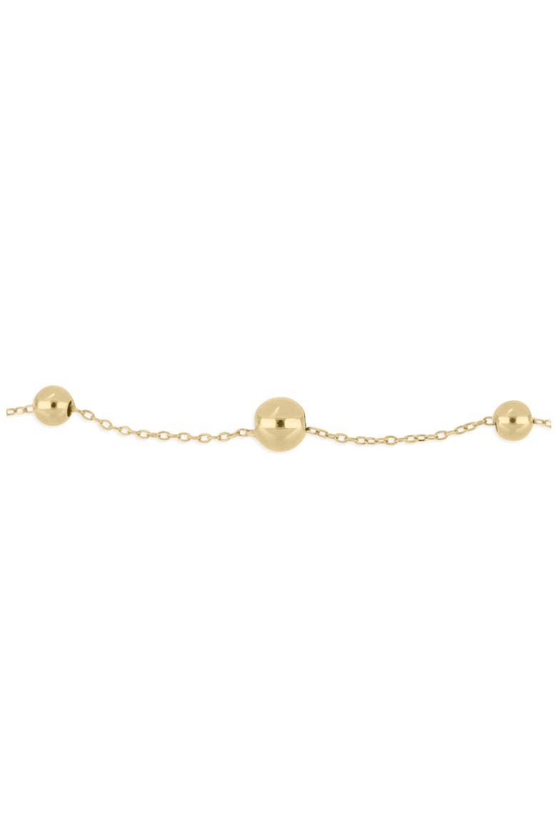 14k Gold Graduated Bead Station Chain Necklace, Alternate, color, 14K YELLOW GOLD