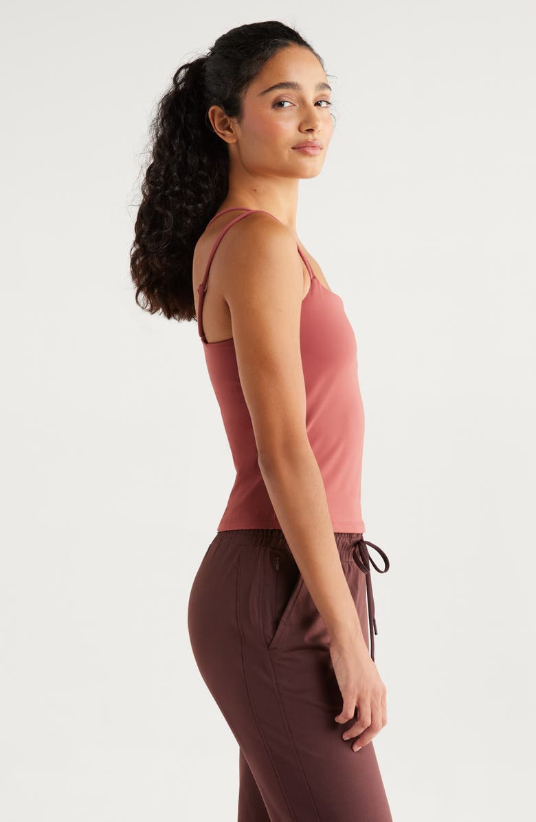 Zella So Soft Strappy Camisole, Alternate, color, Red Jelly