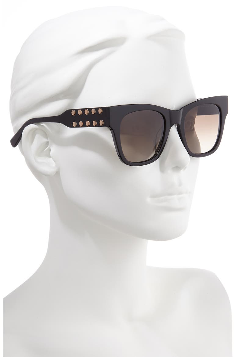 Tilden 2 51mm Gradient Square Sunglasses, Alternate, color, BLACK