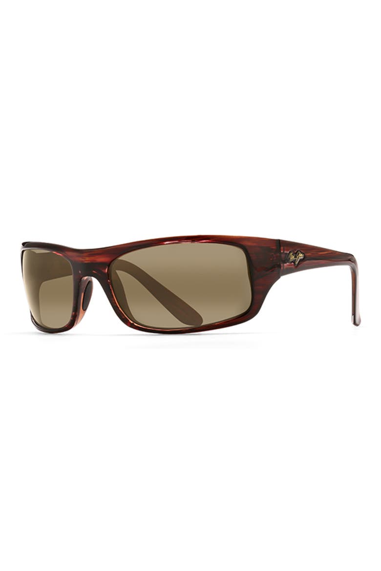 Peahi 65mm Polarized Sport Sunglasses, Alternate, color, BROWN