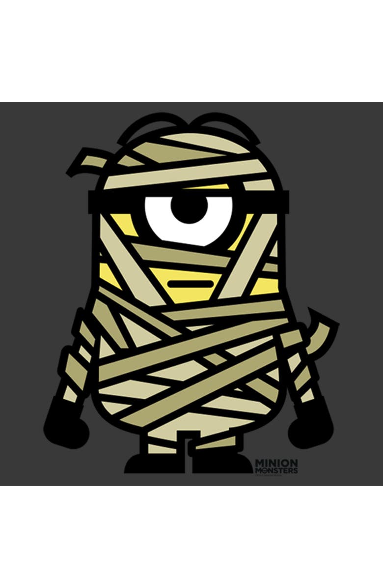 Despicable Me Boy's Despicable Me Minions Mummy  Graphic T-Shirt, Alternate, color, Charcoal Heather