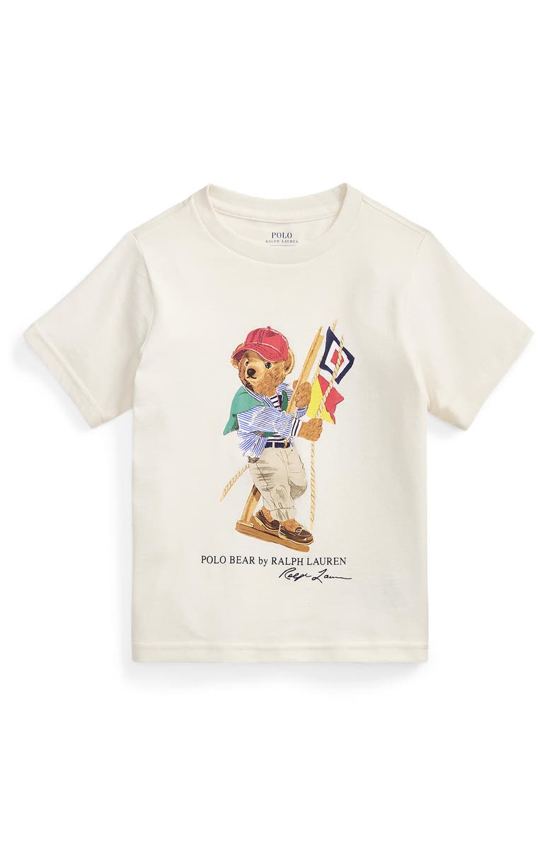 Polo Ralph Lauren Kids' Polo Bear Cotton Graphic T-Shirt, Main, color, Deck Wash White