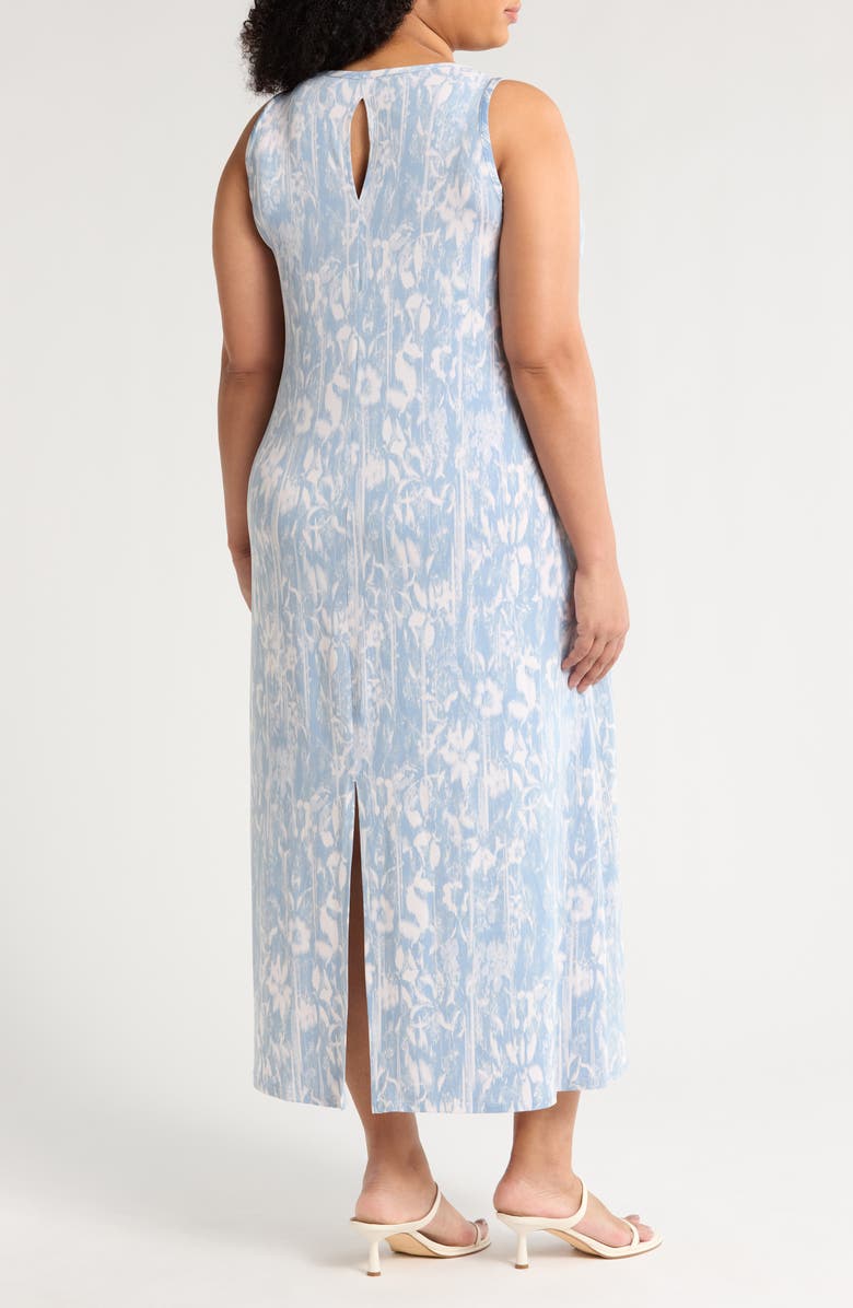 Vince Camuto Print Sleeveless Maxi Dress, Alternate, color, Lake Breeze