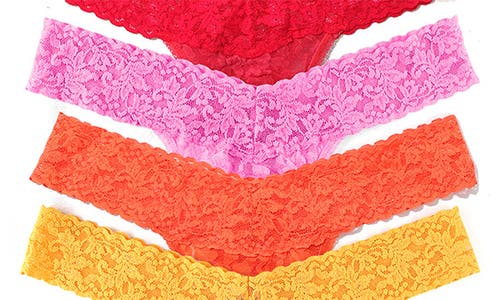 Hanky Panky Assorted 5-pack Lace Original Rise Thongs In Multi