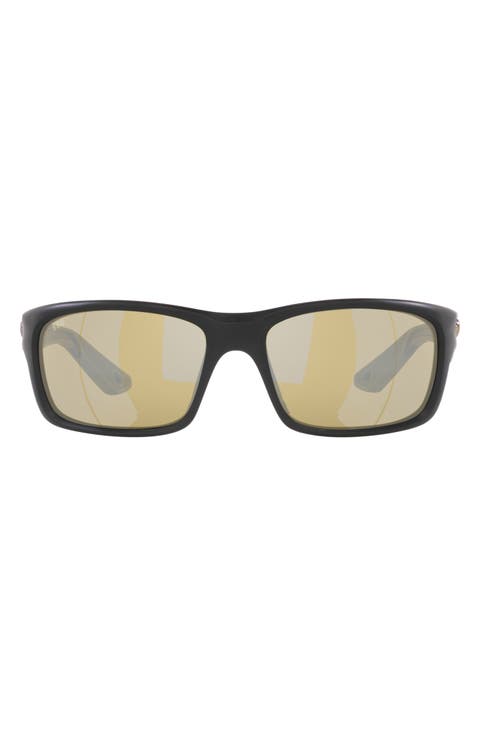 Jose Pro 62mm Polarized Rectangular Sunglasses