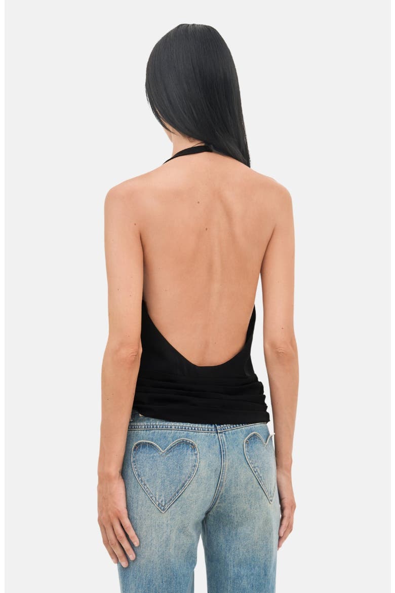 Agatha Halter Top, Alternate, color, Black