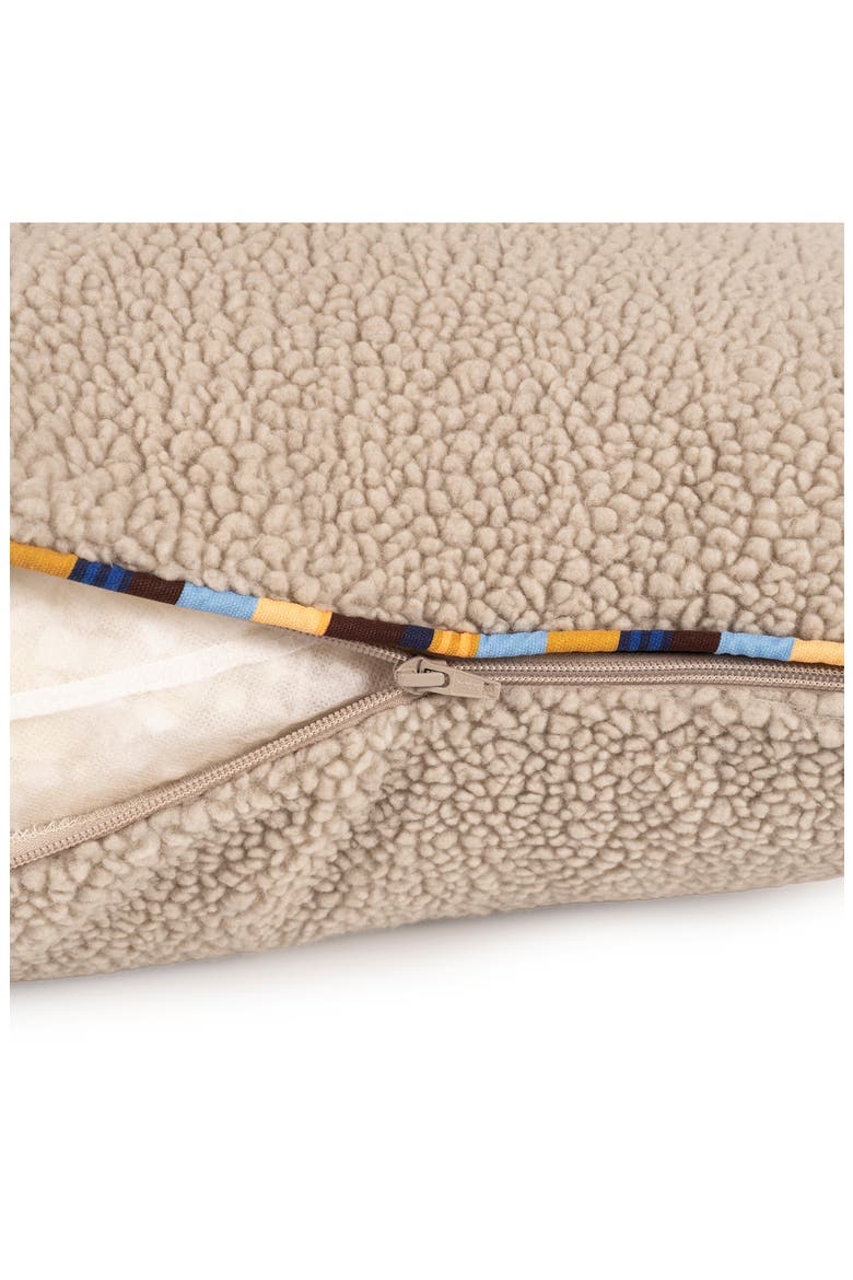 Orthopedic Foam High Pile Fleece Pillow Pet Bed, Alternate, color, STONE