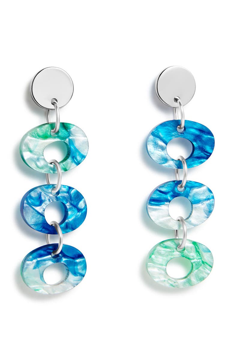 Toolally Hepworth Drop Earrings - Blue & Green Lava, Main, color, Blue & Green Lava