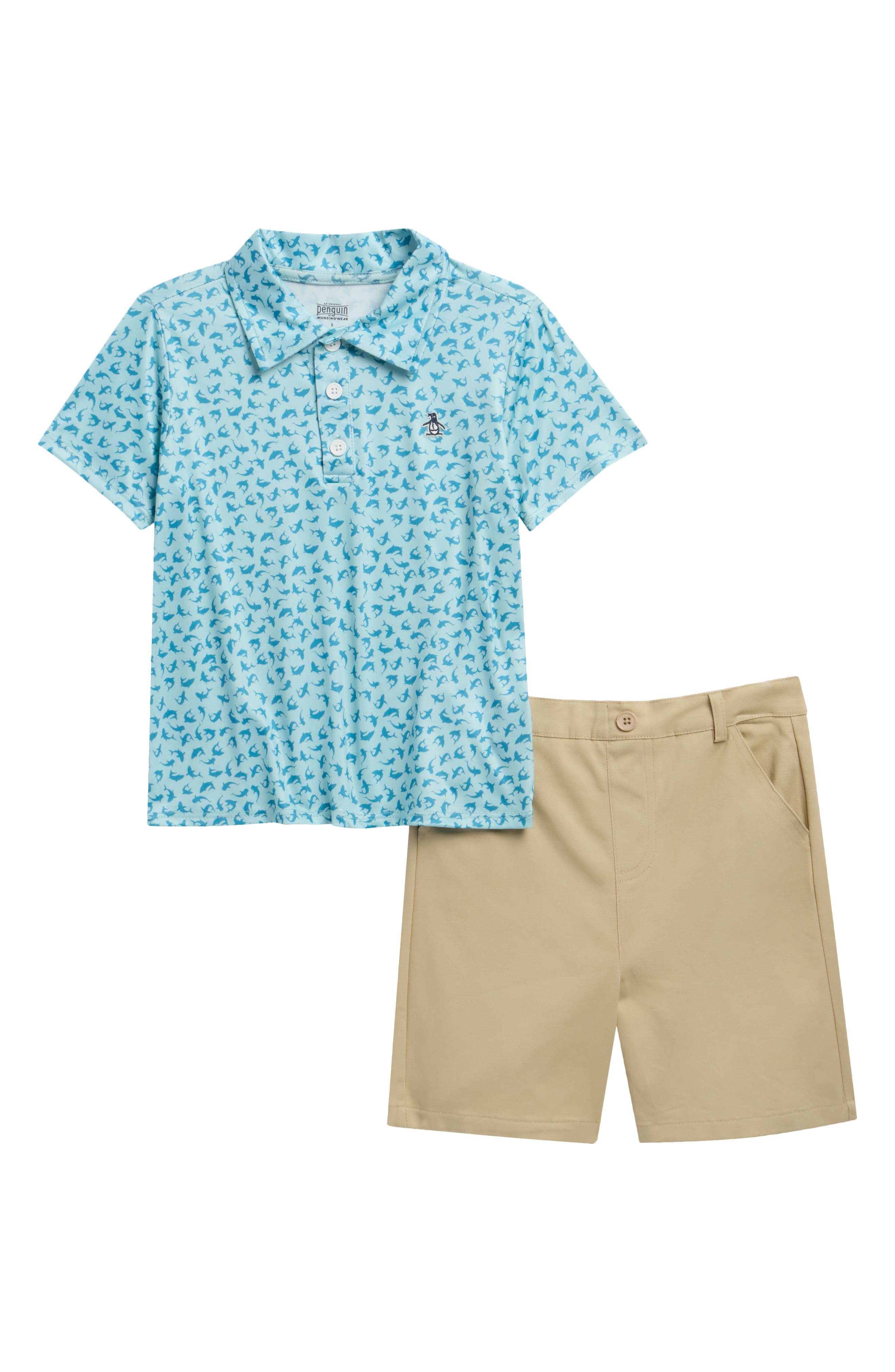 Original Penguin Kids' Print Polo & Shorts Set